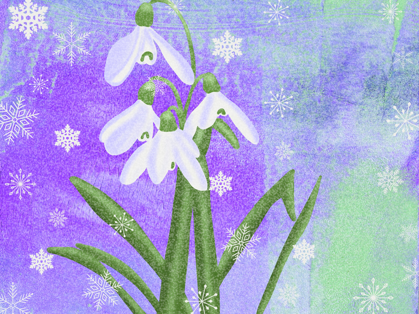 Snowdrops iPad Wallpaper