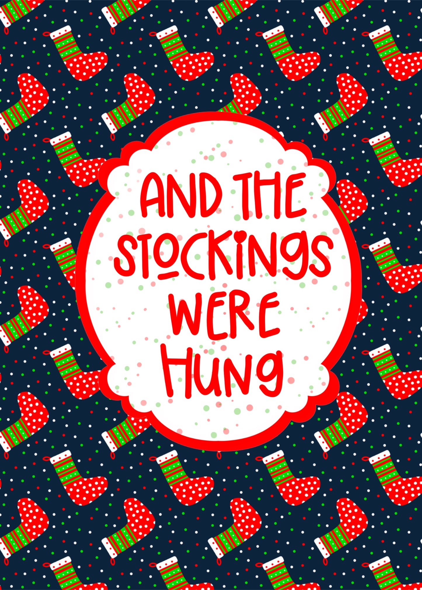 Christmas Stockings Christmas Card - Instant Digital Download