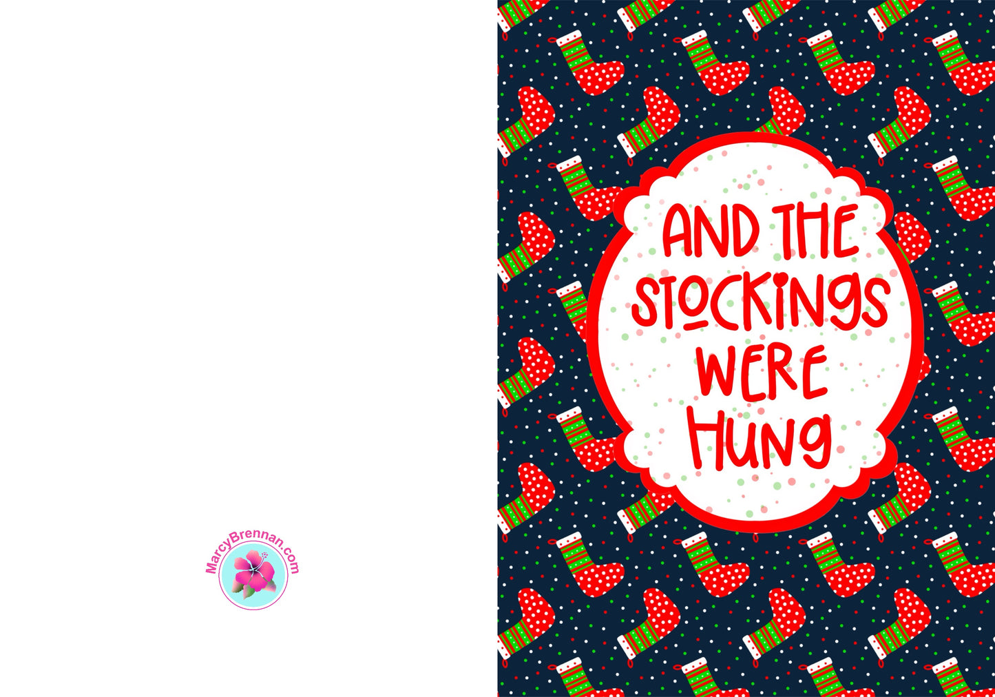 Christmas Stockings Christmas Card - Instant Digital Download