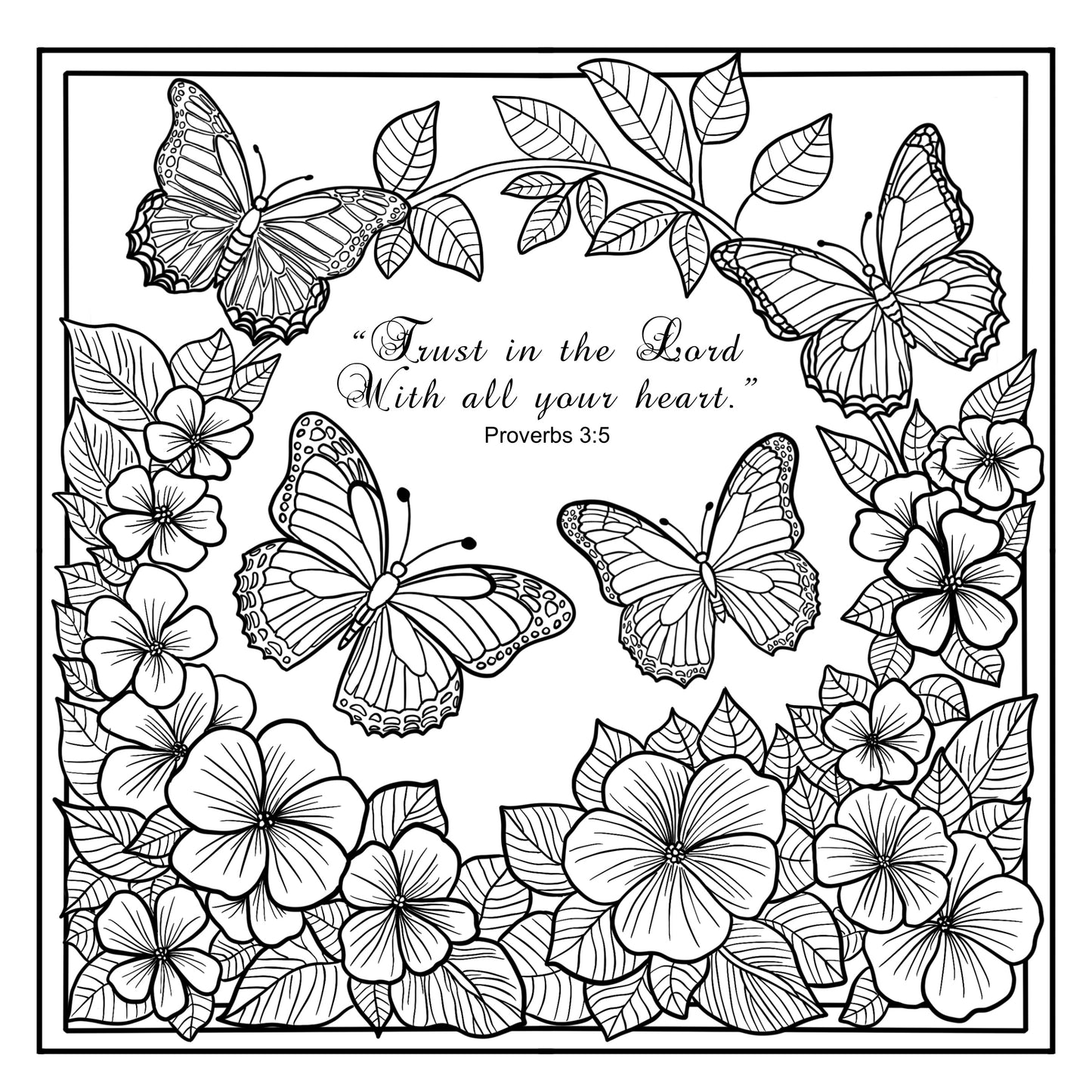 Faith & Flowers Coloring Book