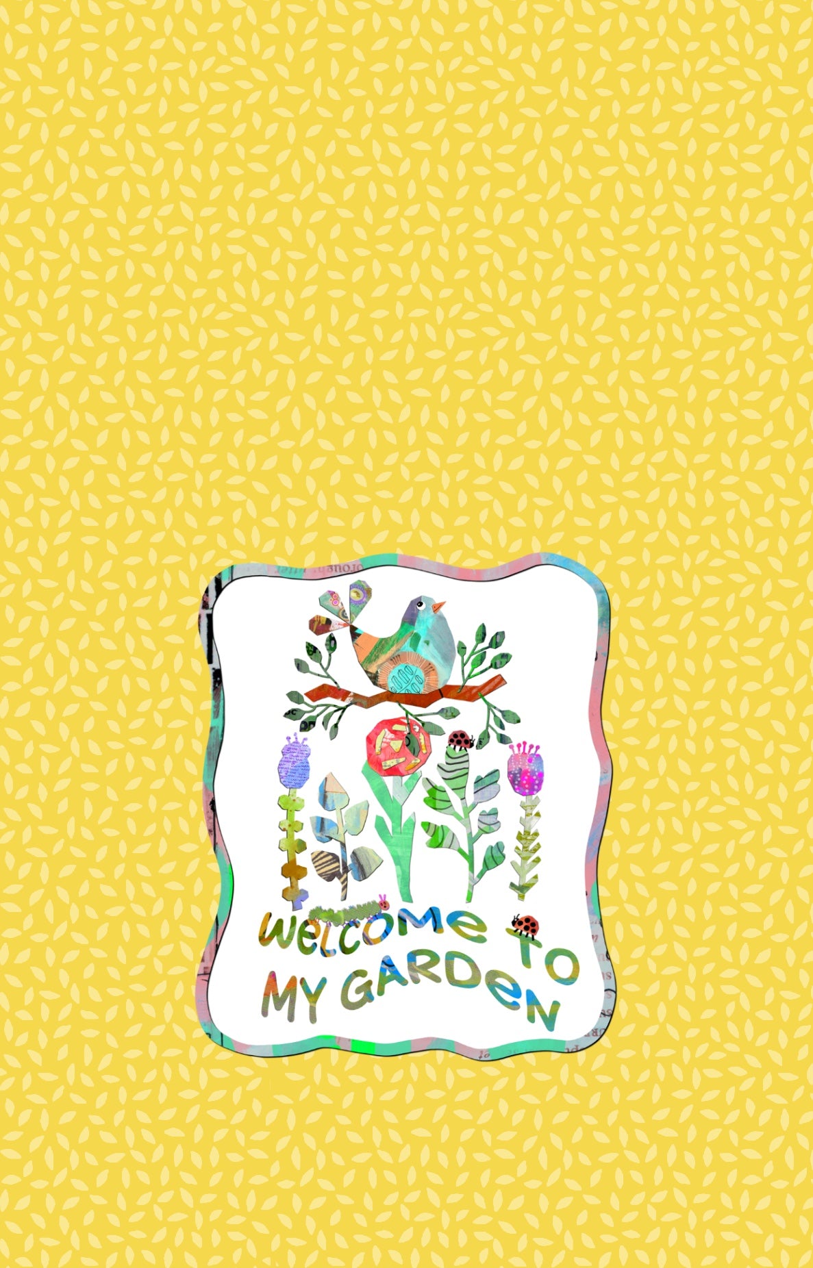 Welcome to My Garden Collage Phone Wallpaper Digital Download