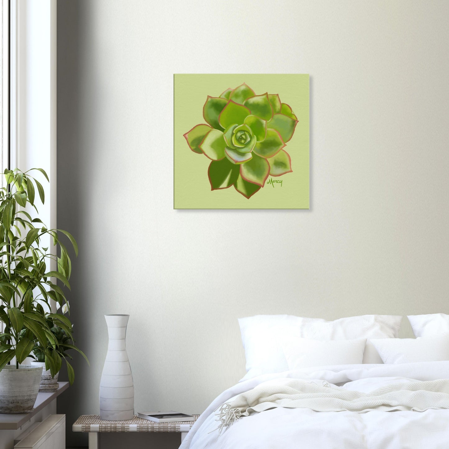 Succulent of the Month | May | on Stretched Canvas | Echeveria Succulent