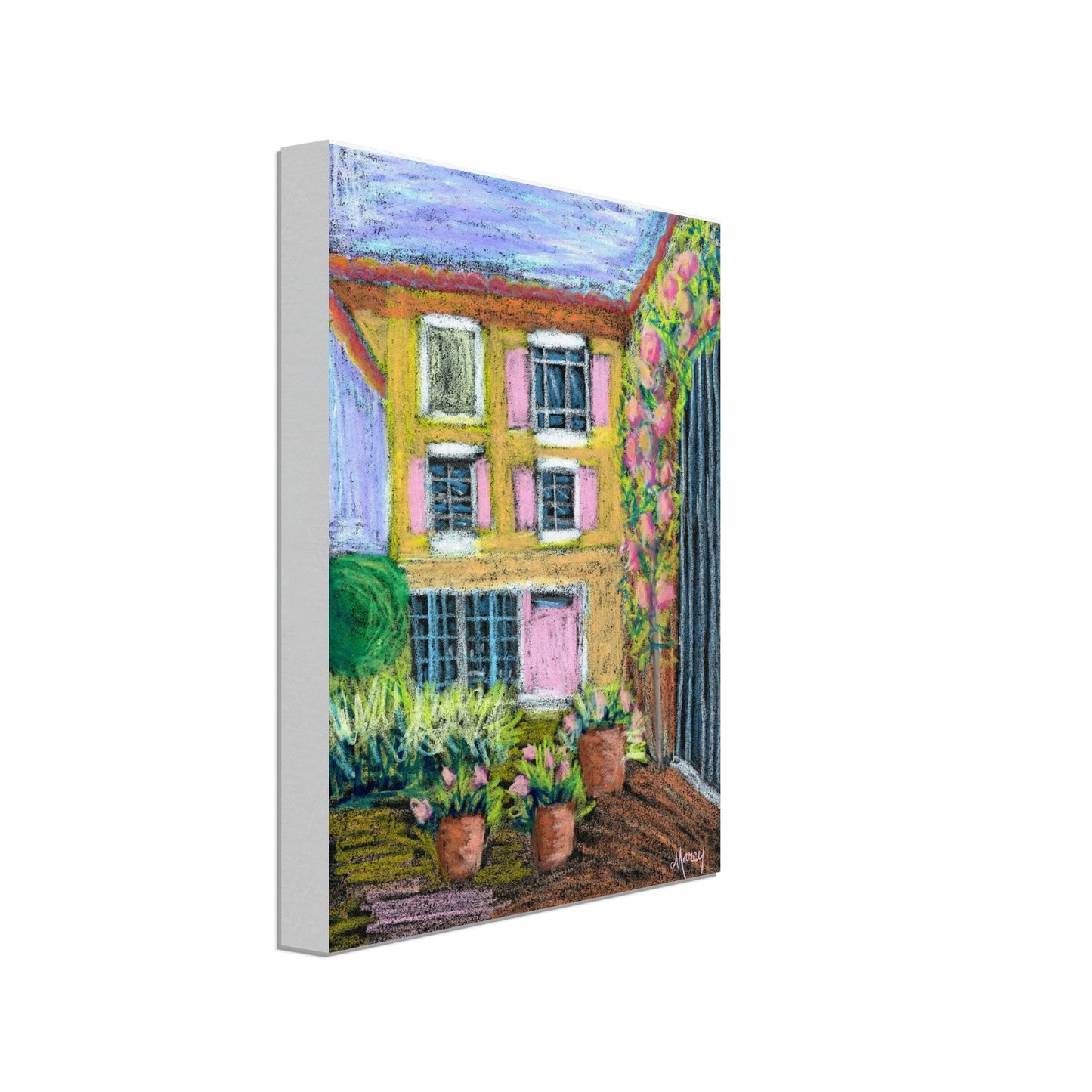 Provence Villa on Canvas Print