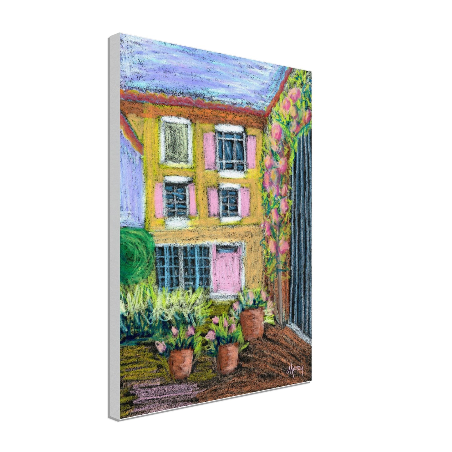 Provence Villa on Canvas Print
