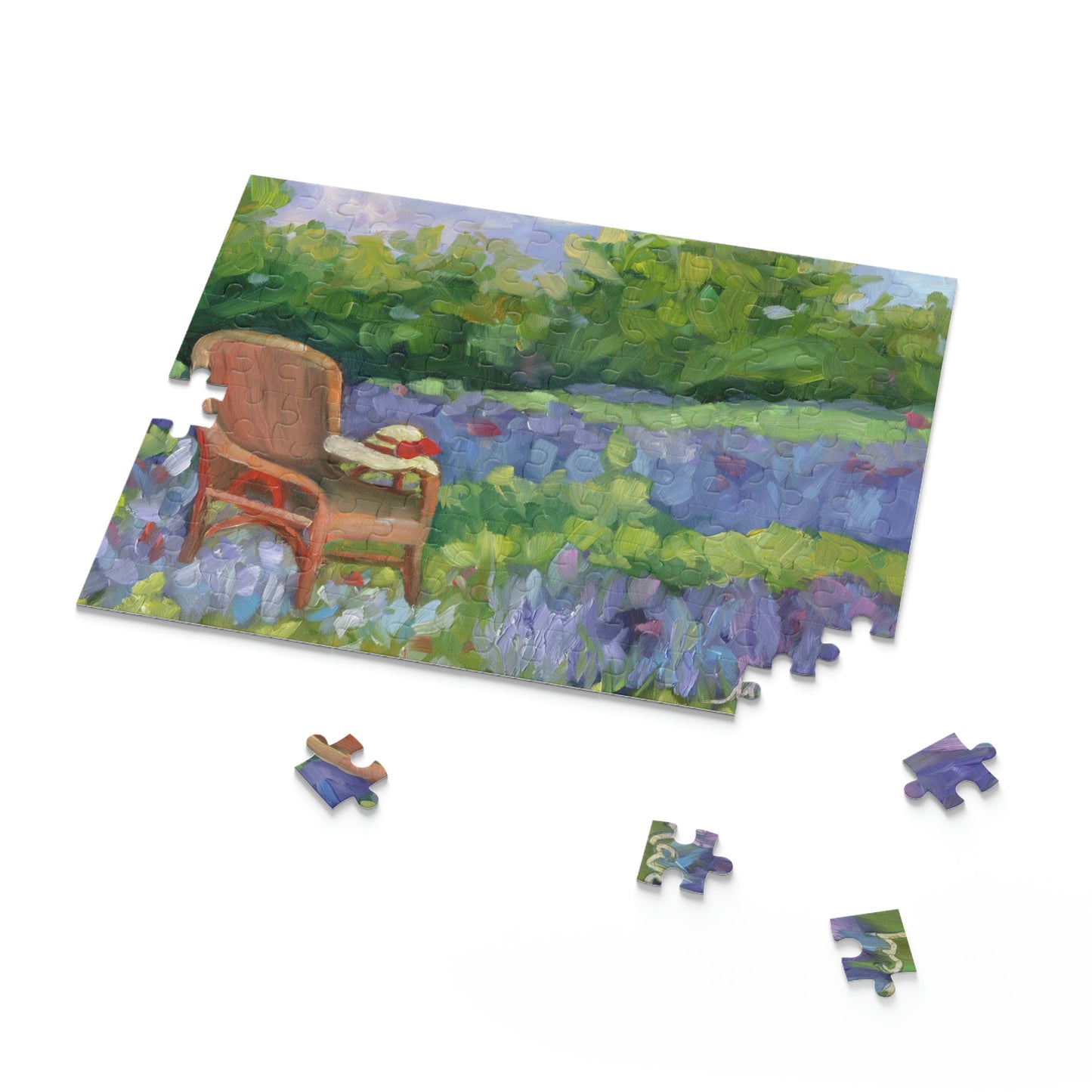 Lavender Field with Wicker Chair Puzzle (120, 252, 500-Piece)