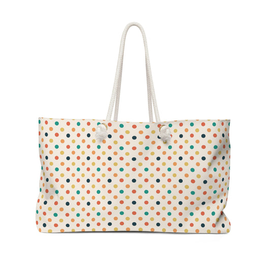 Beach Polka Dots -- Sunbaked Collection -- Weekender Bag
