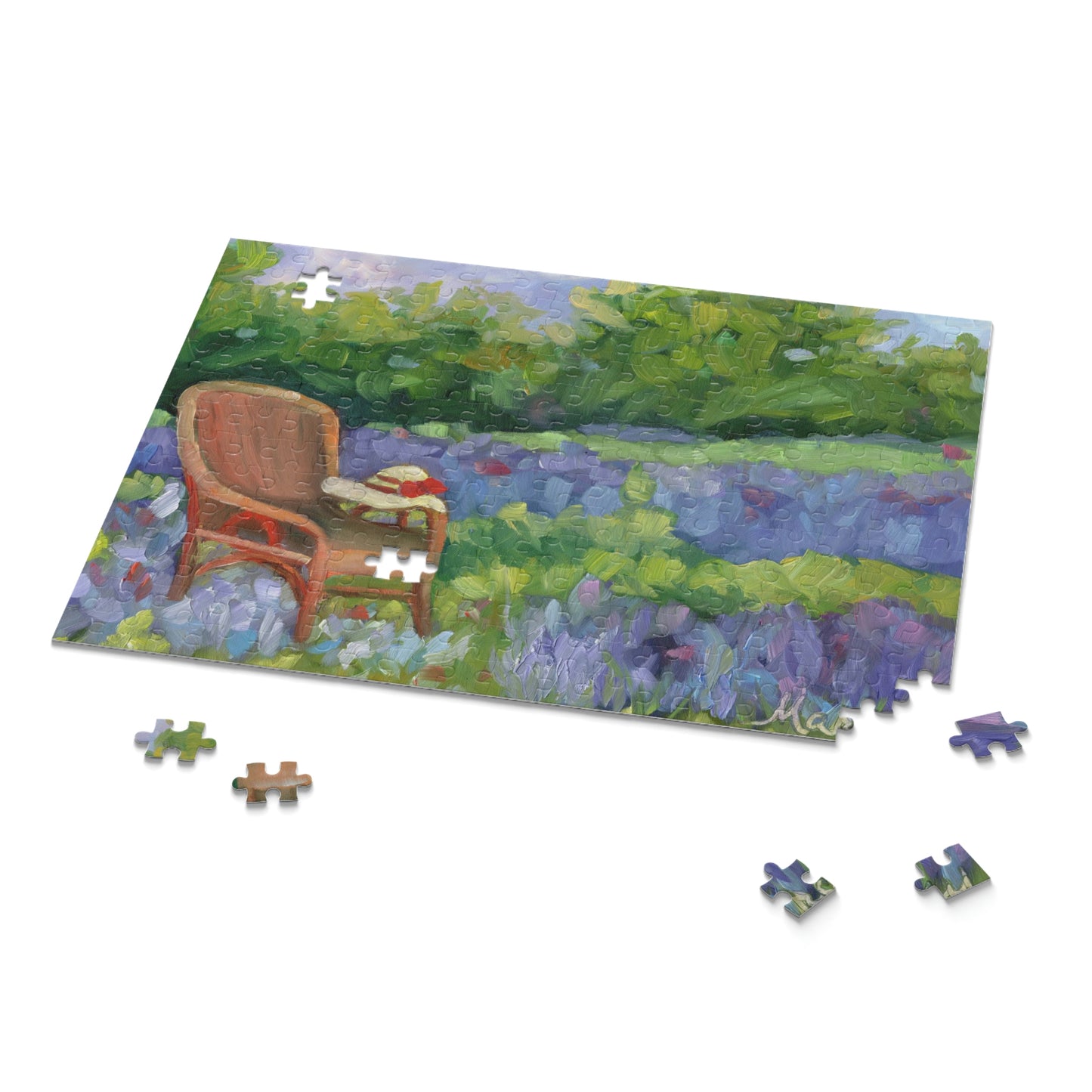 Lavender Field with Wicker Chair Puzzle (120, 252, 500-Piece)