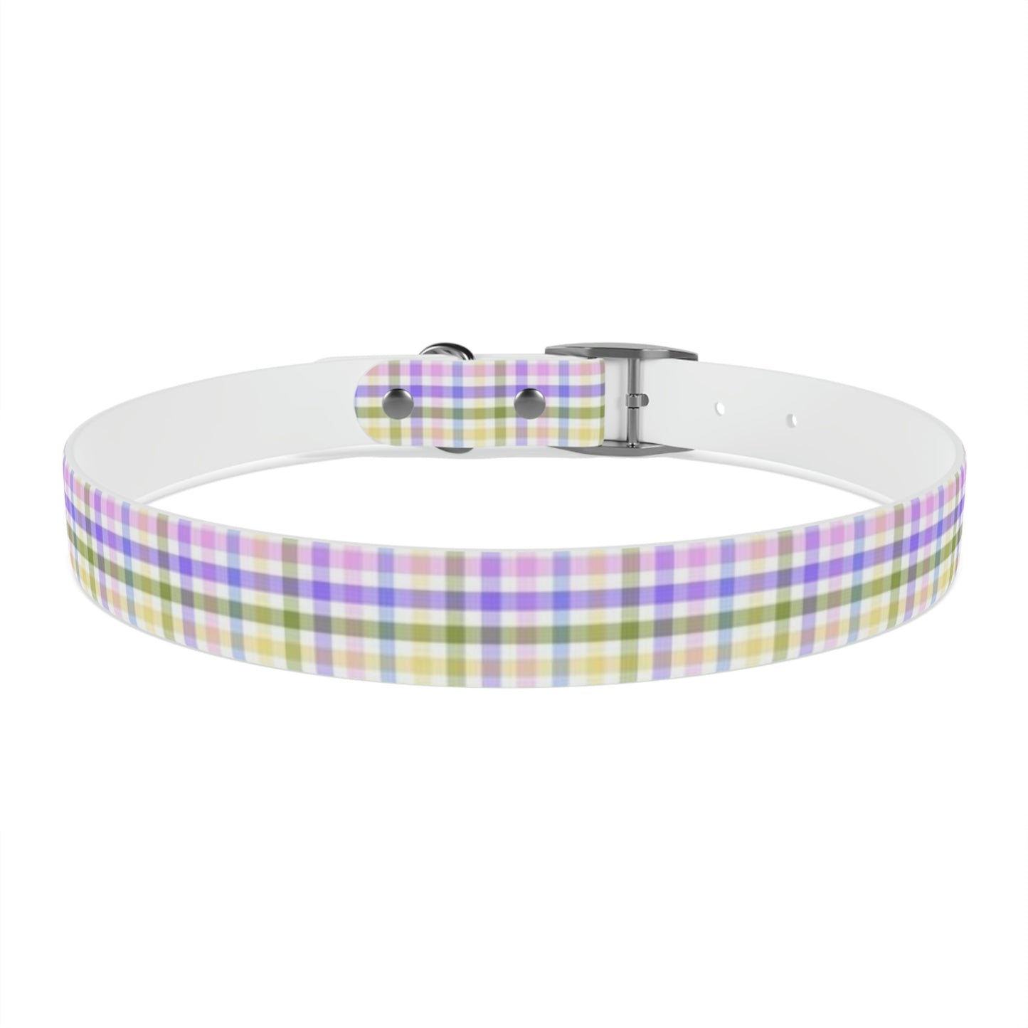 English Garden Plaid Dog Collar