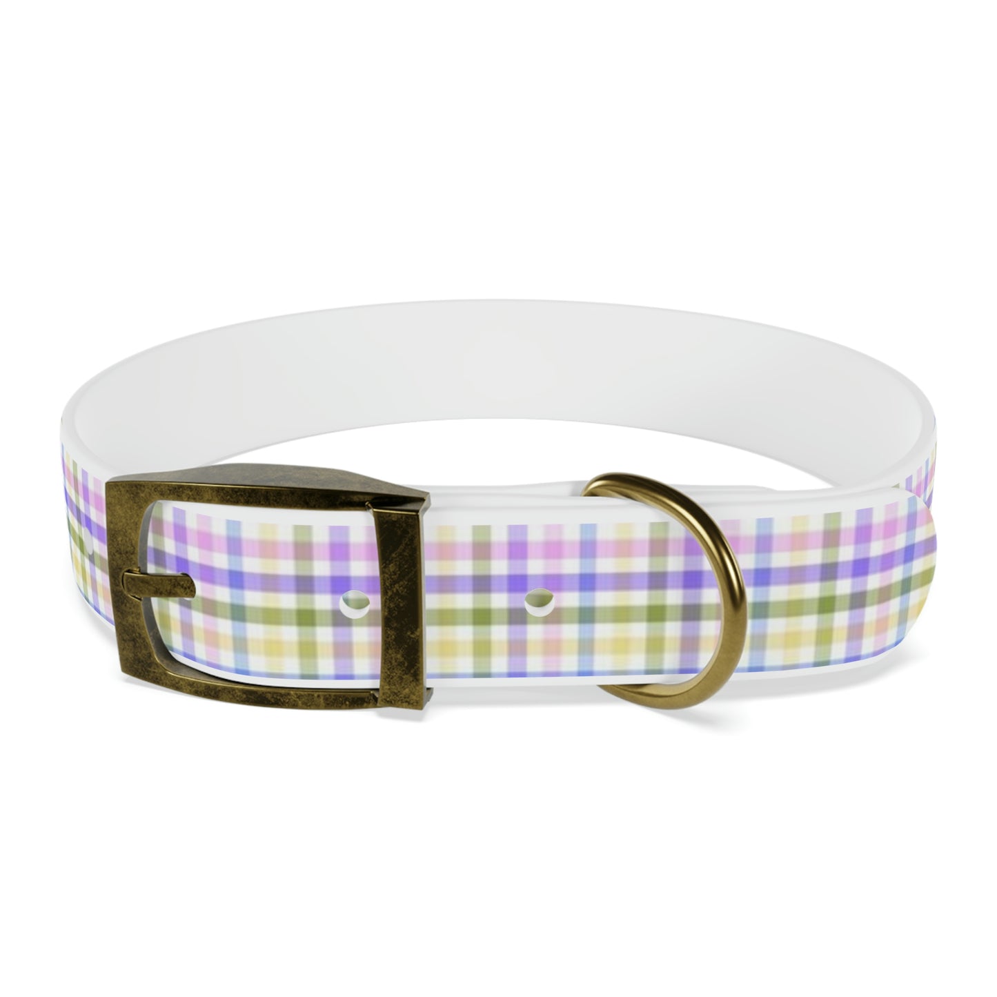 English Garden Plaid Dog Collar