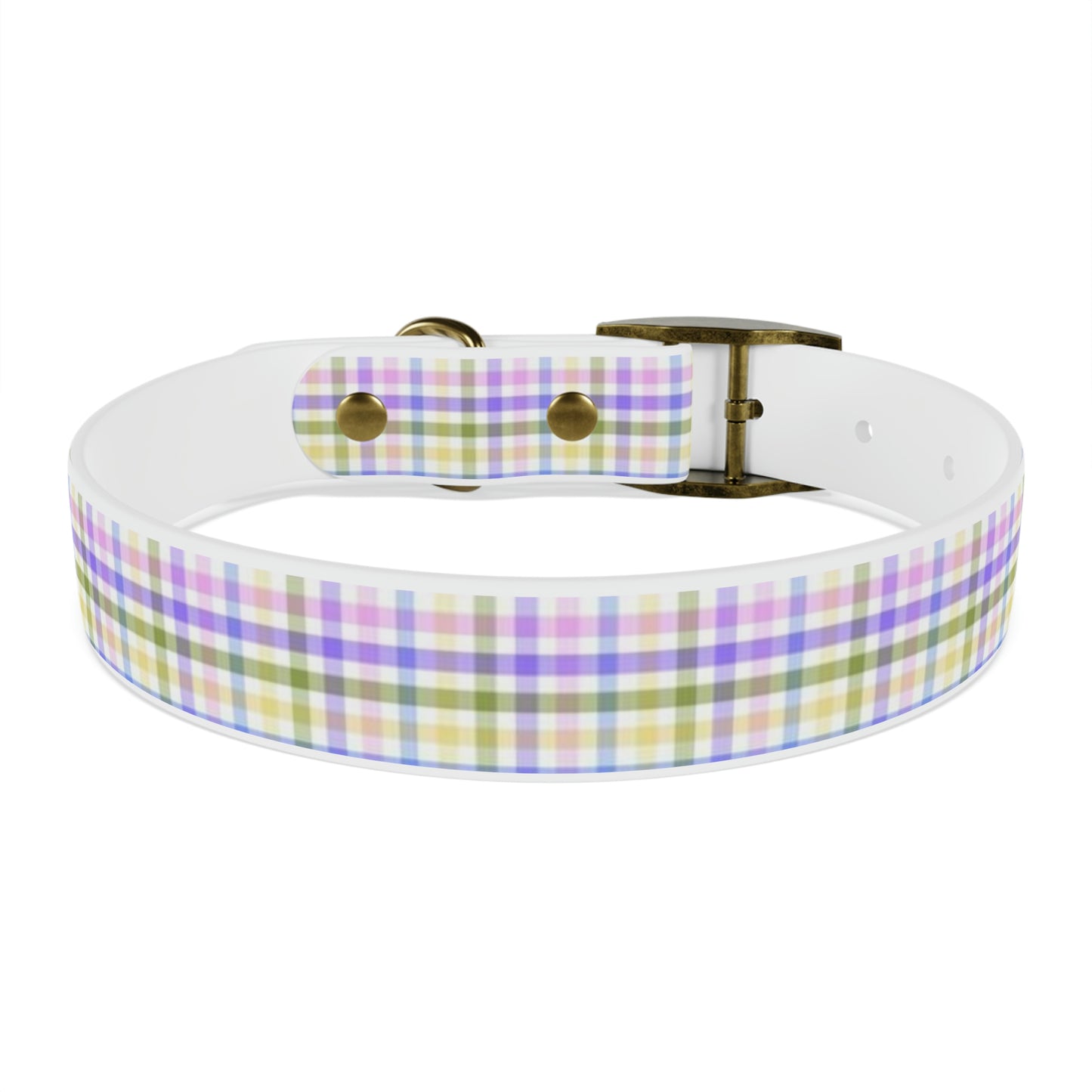 English Garden Plaid Dog Collar