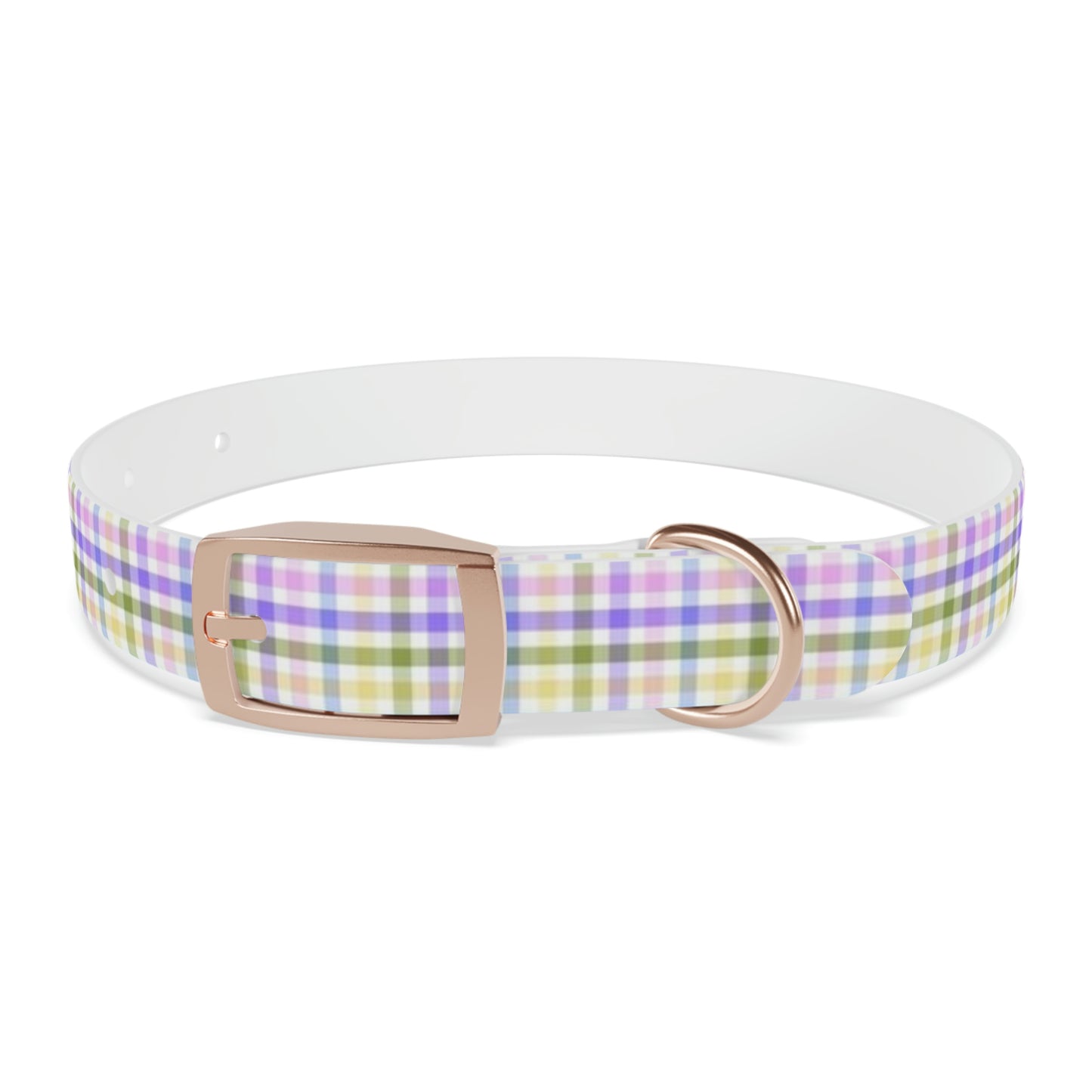 English Garden Plaid Dog Collar