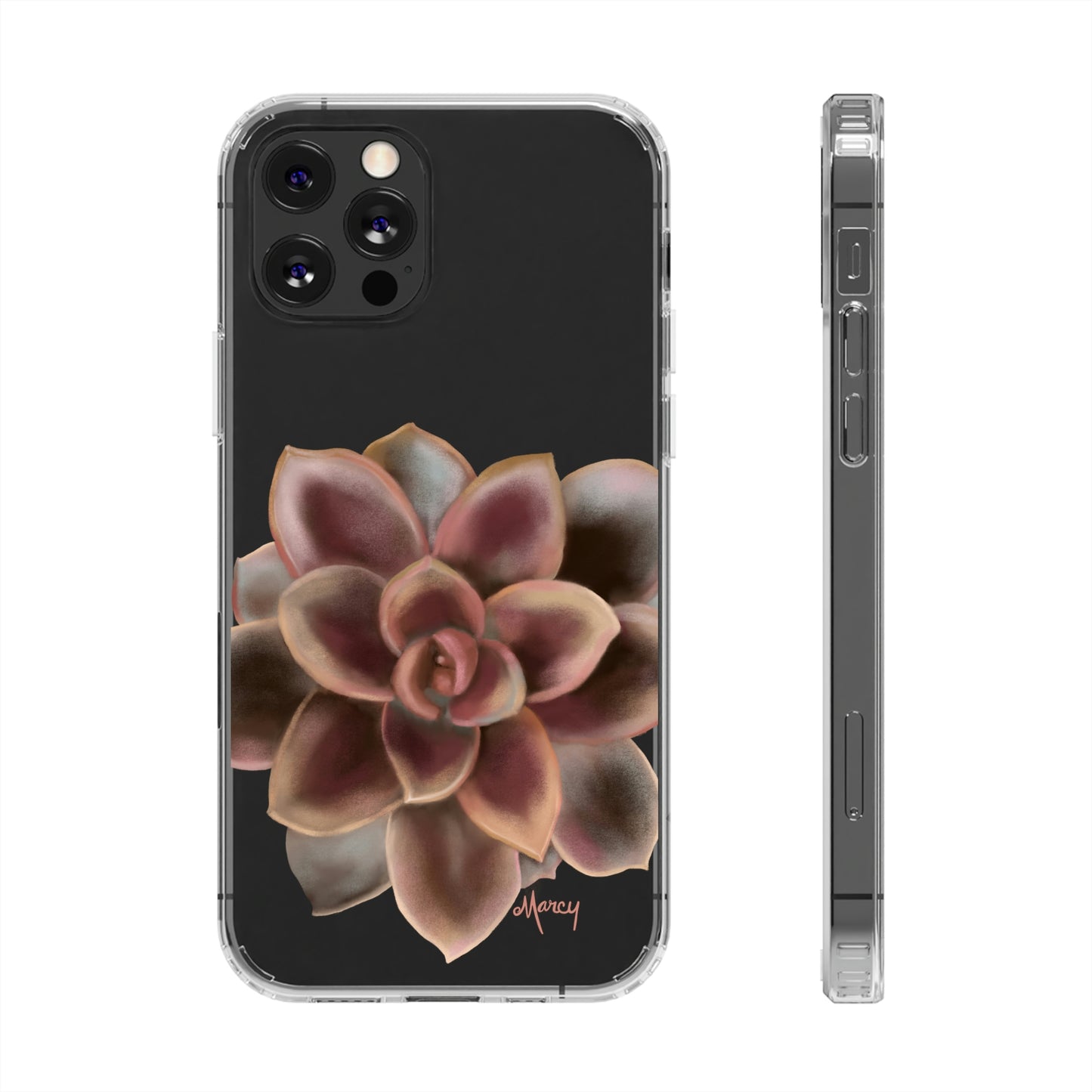 Chocolate Succulent Clear Cases