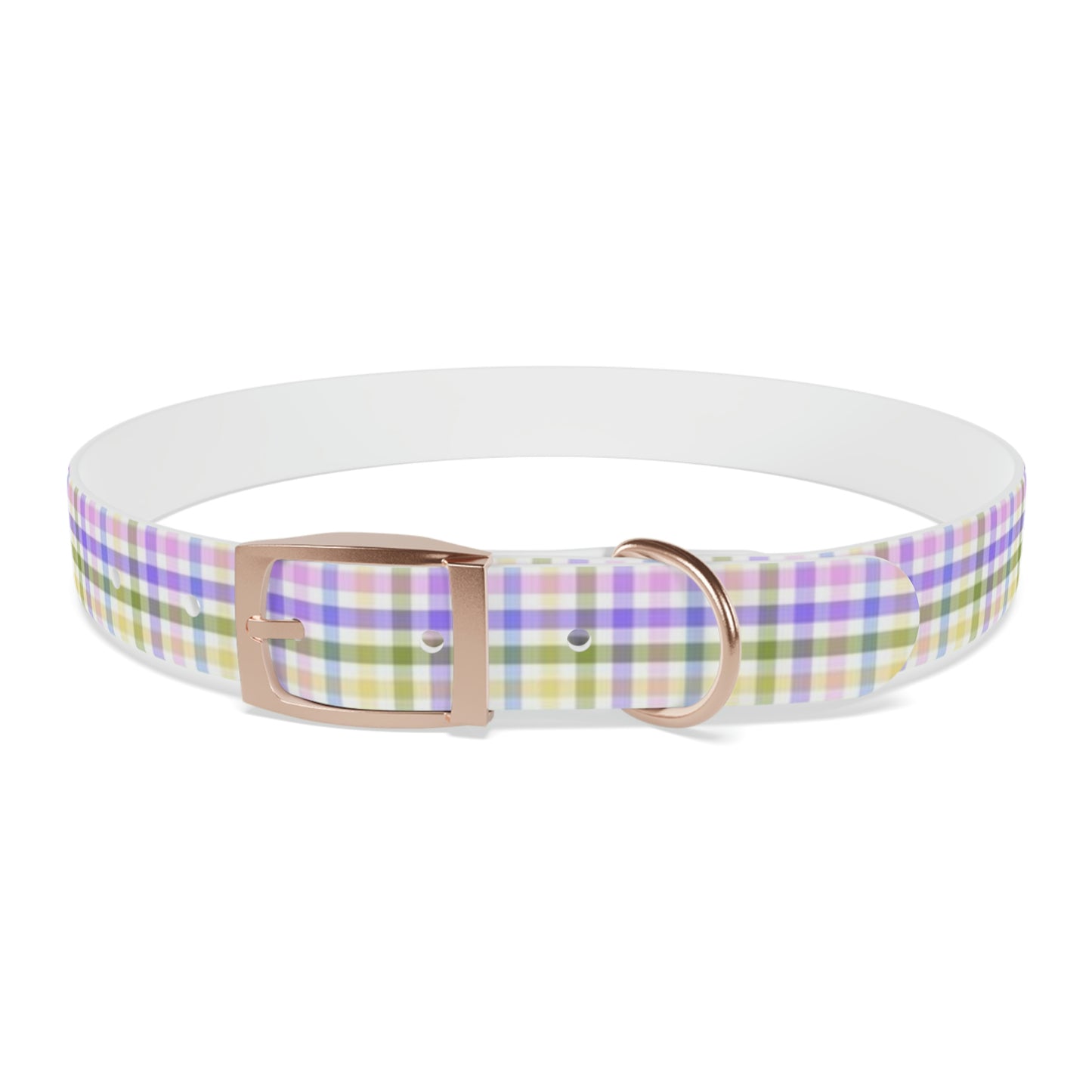 English Garden Plaid Dog Collar