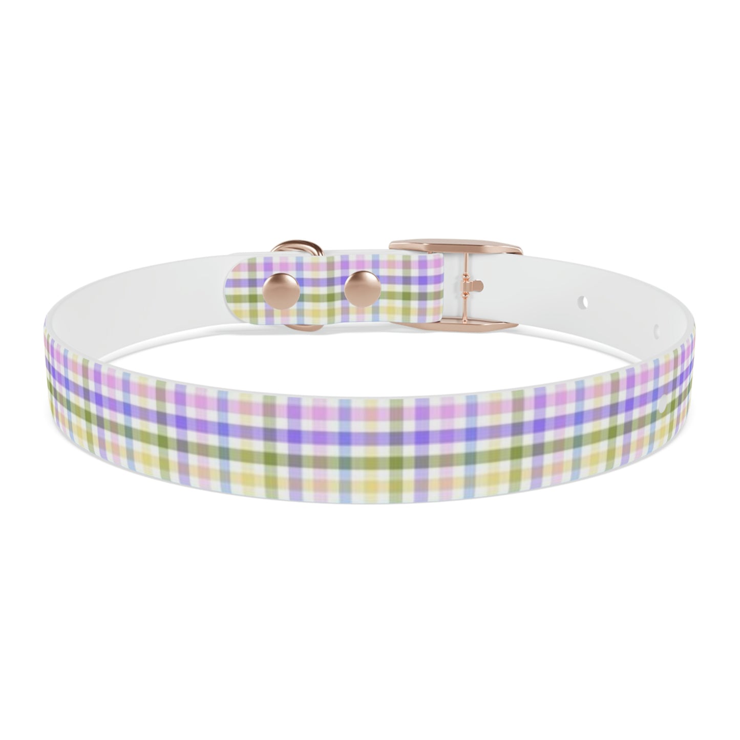 English Garden Plaid Dog Collar