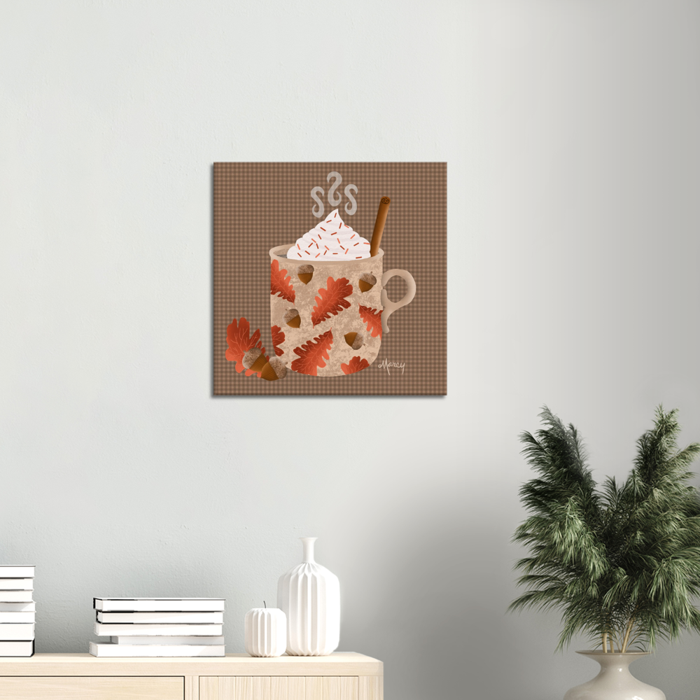 Hot Chai Latte on Stretched Canvas