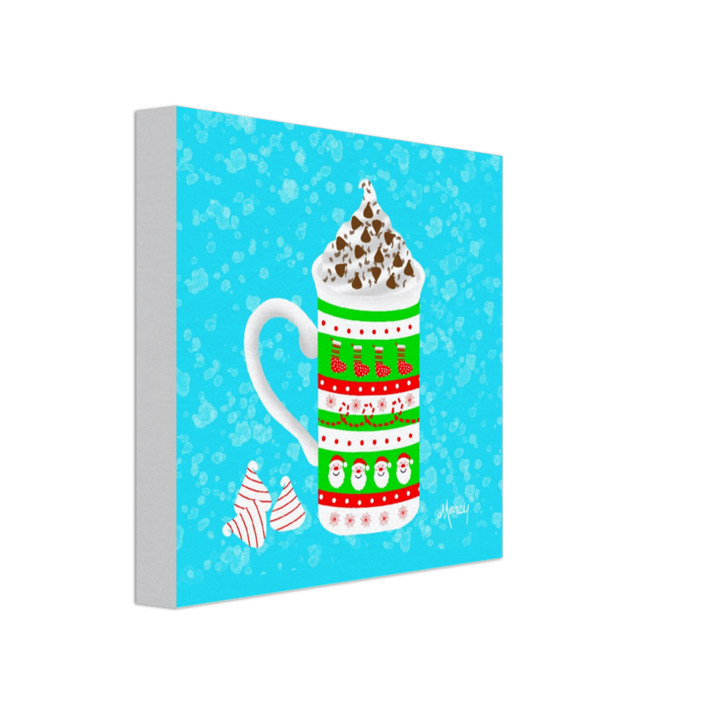 Hot Chocolate for Santa on Stretched Canvas
