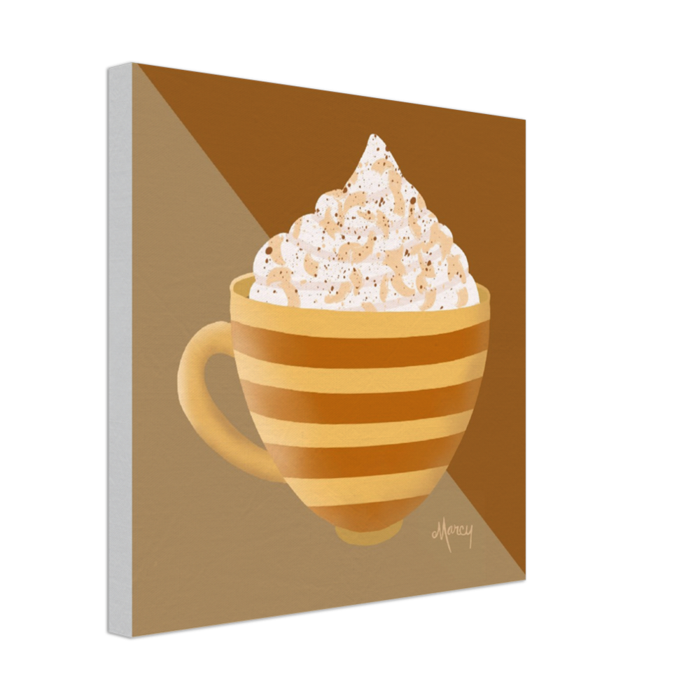 Cinnamon Vanilla Hot Chocolate on Stretched Canvas