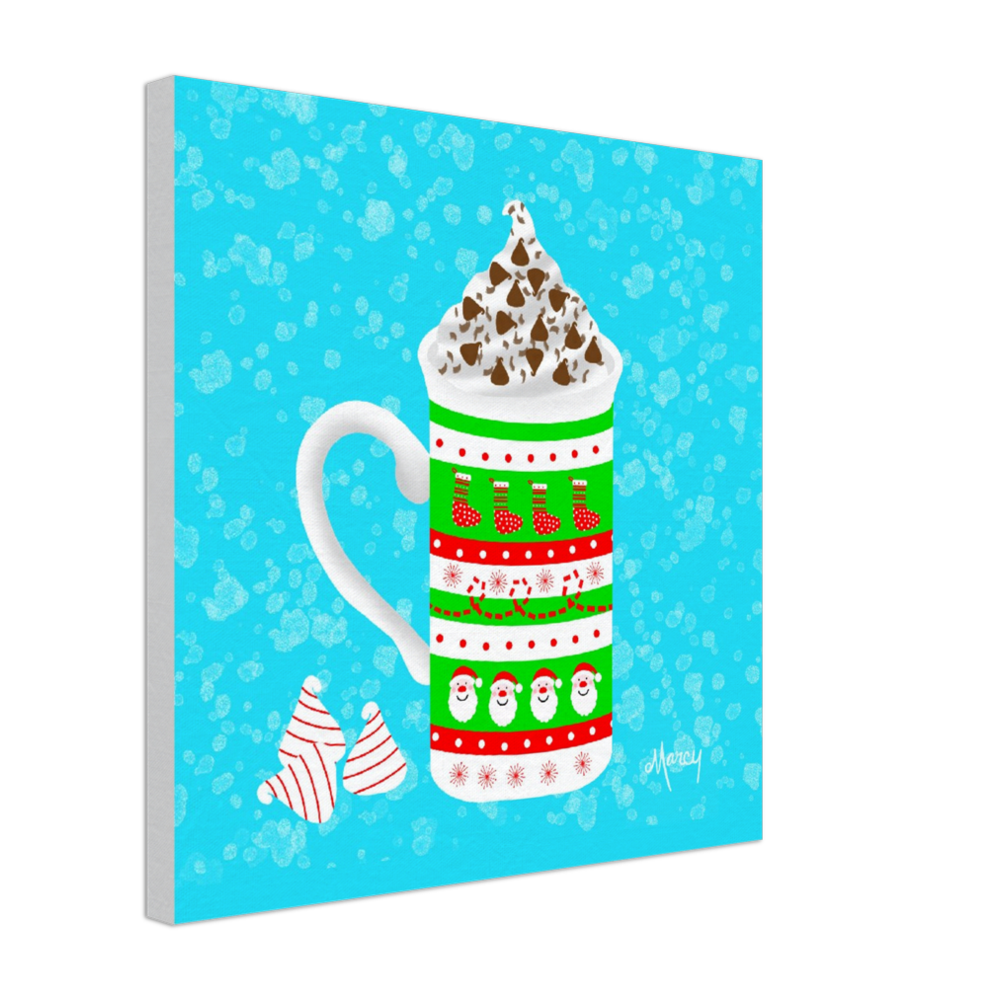 Hot Chocolate for Santa on Stretched Canvas
