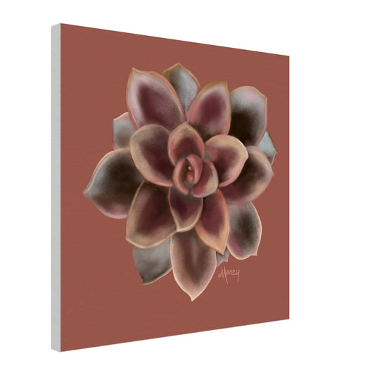 Succulent of the Month | September | on Stretched Canvas | Echeveria Succulent
