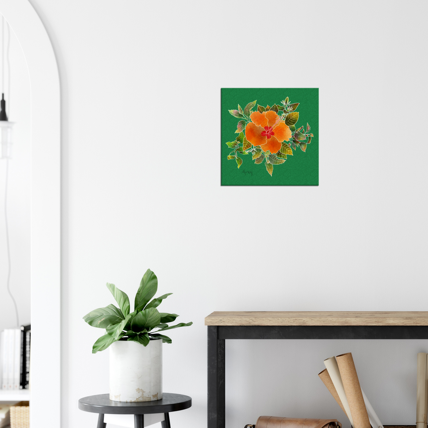 Hibiscus of the Month — March on Stretched Canvas