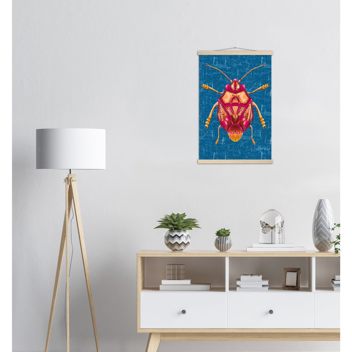 Rose and Gold Beetle Classic Matte Paper Poster & Hanger