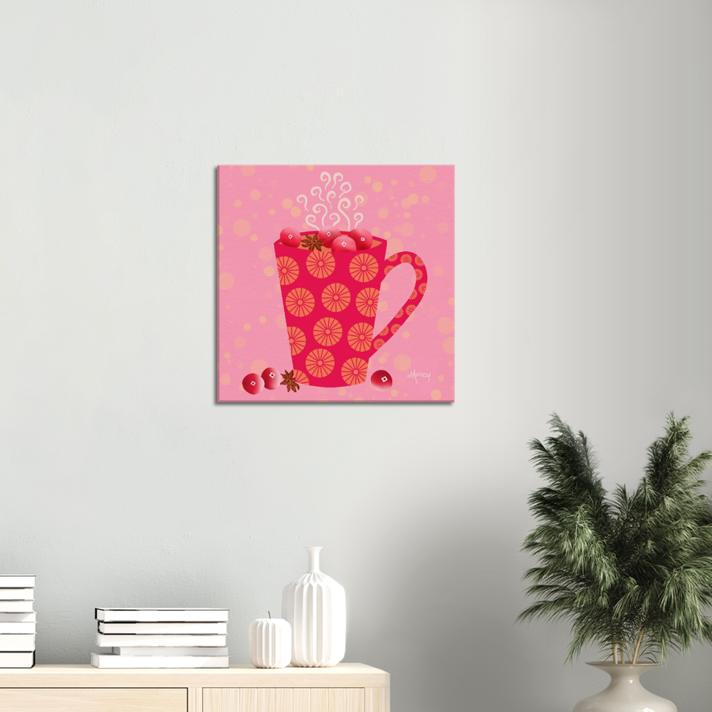 Hot Cranberry Tea on Stretched Canvas