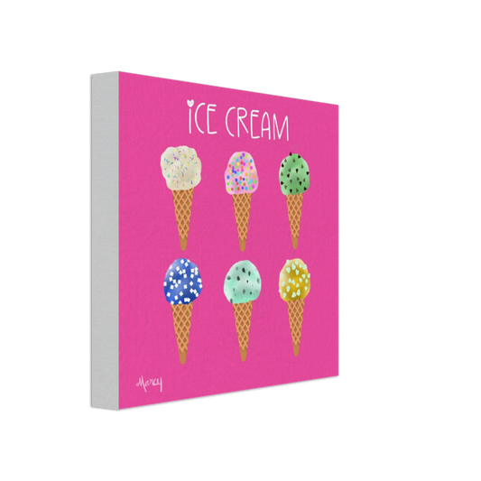 Ice Cream on Stretched Canvas