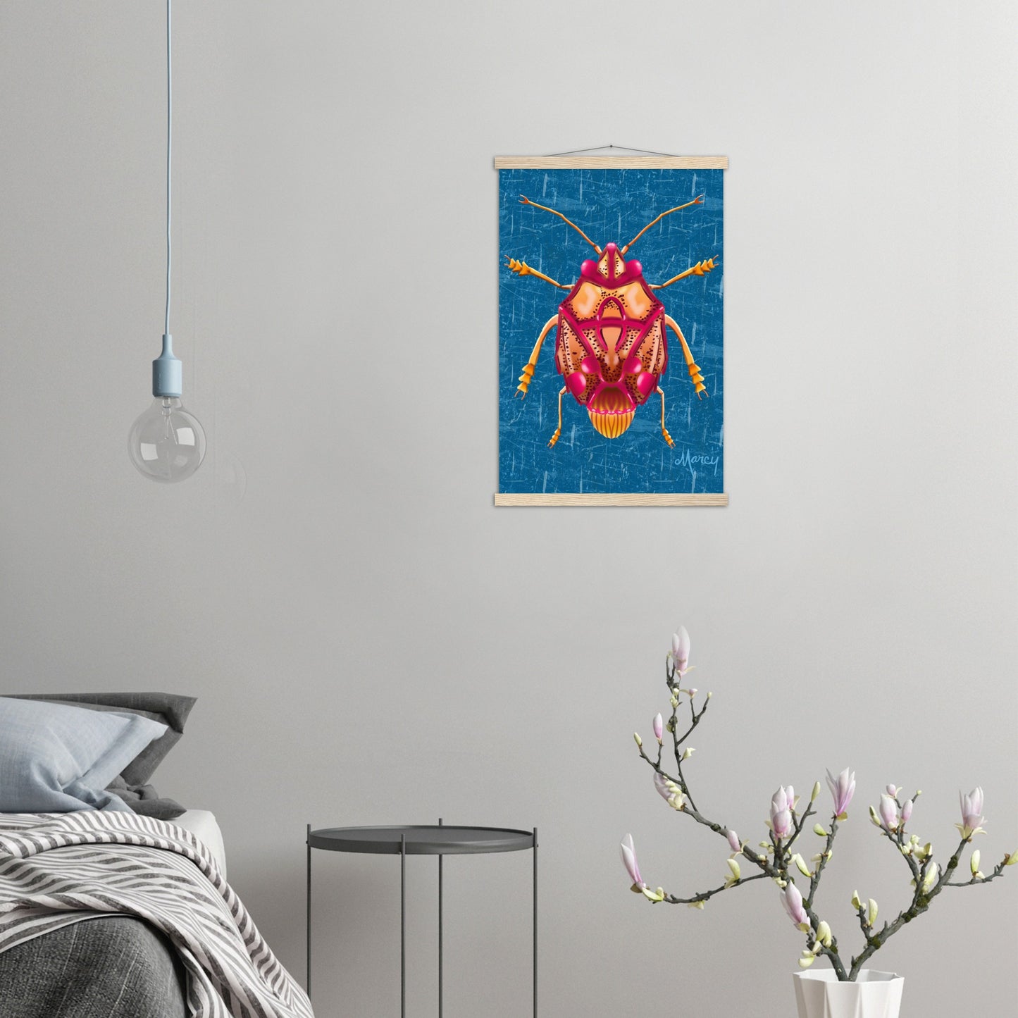 Rose and Gold Beetle Classic Matte Paper Poster & Hanger