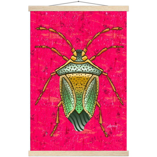 Green and Gold Beetle Classic Matte Paper Poster & Hanger