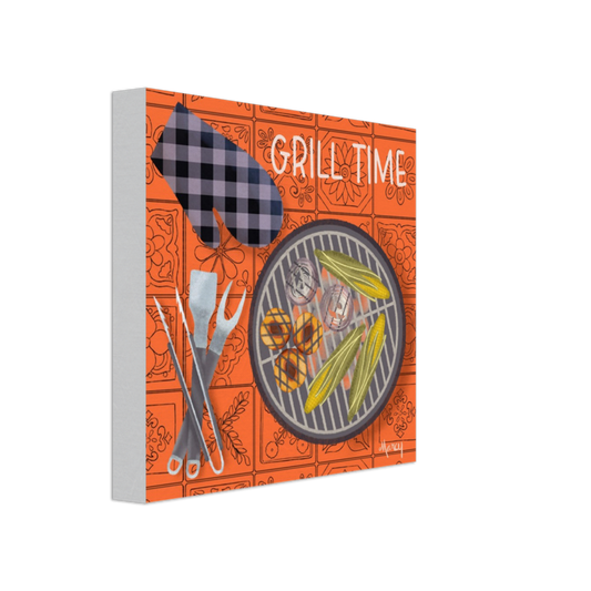 Grill Time on Stretched Canvas