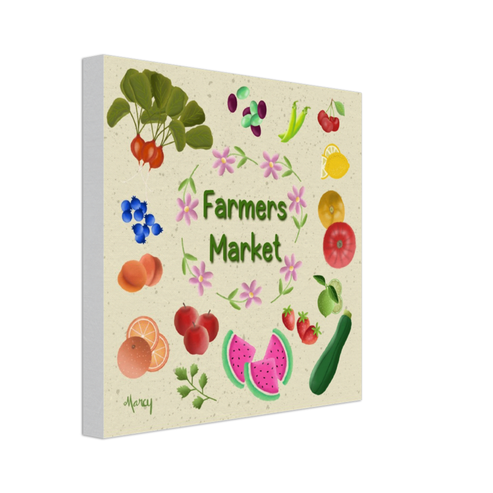 Farmers Market on Stretched Canvas