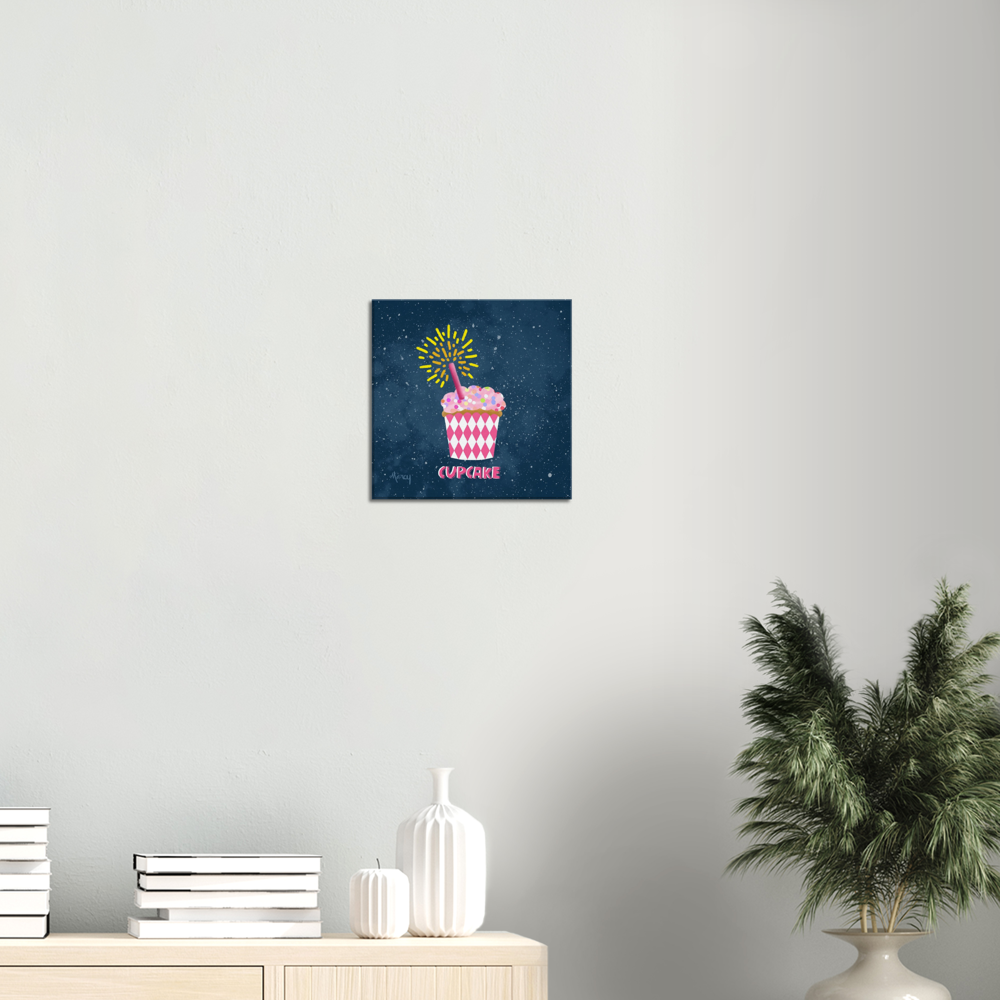 Cupcake on Stretched Canvas