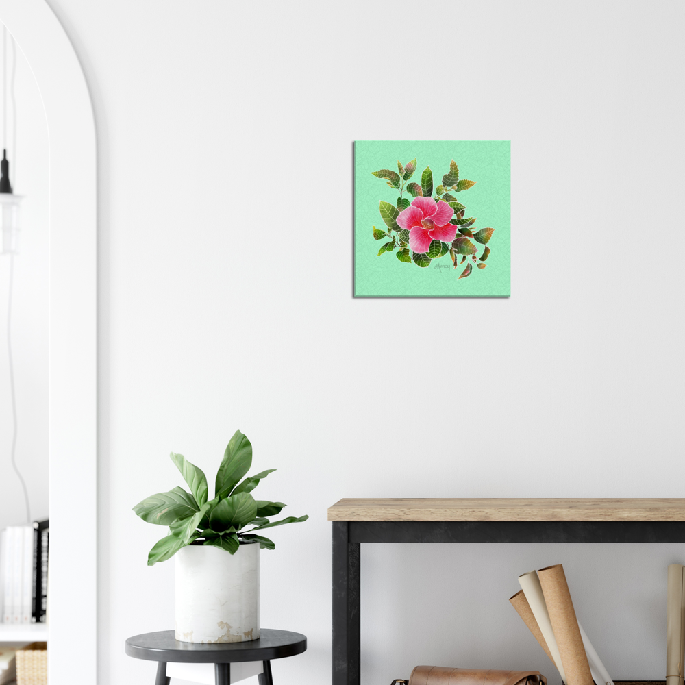 Hibiscus of the Month — April on Stretched Canvas