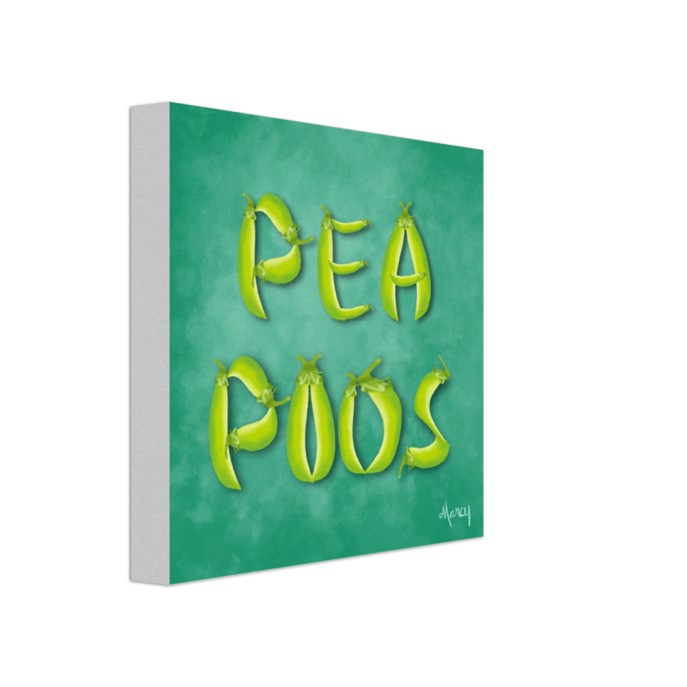 Pea Pods on Stretched Canvas