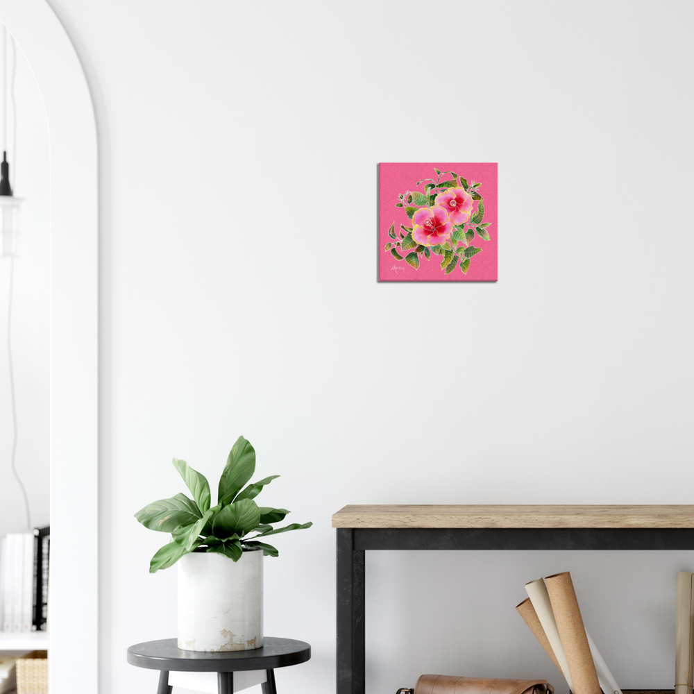 Hibiscus of the Month — November on Stretched Canvas