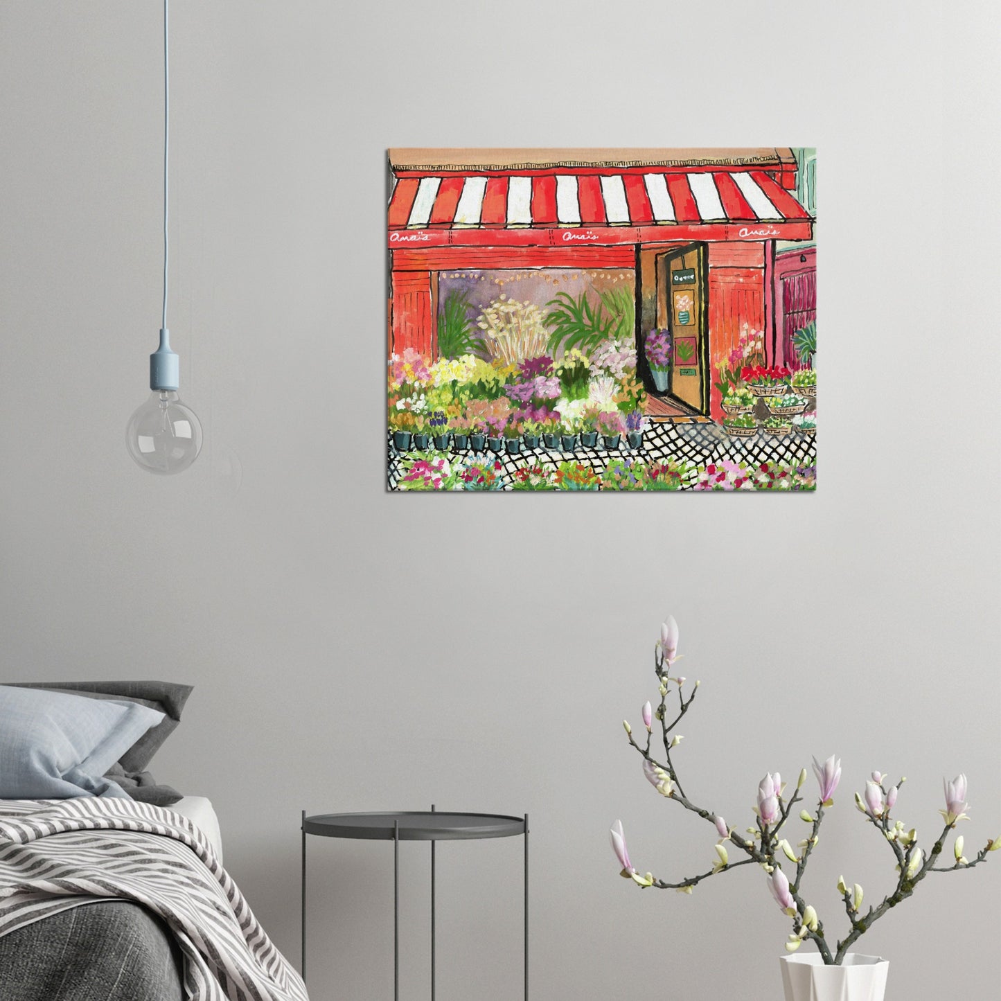 Anaiis Flower Shop on Stretched Canvas