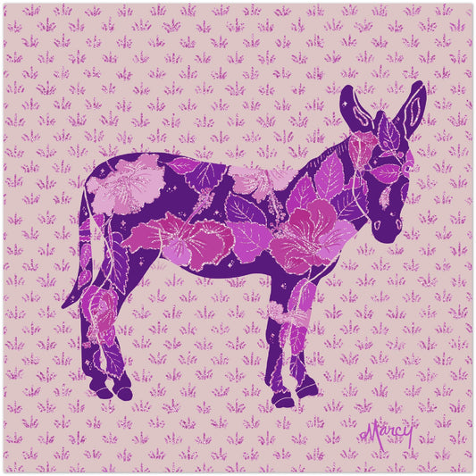 Felicity — Floral Donkey Aluminum Print