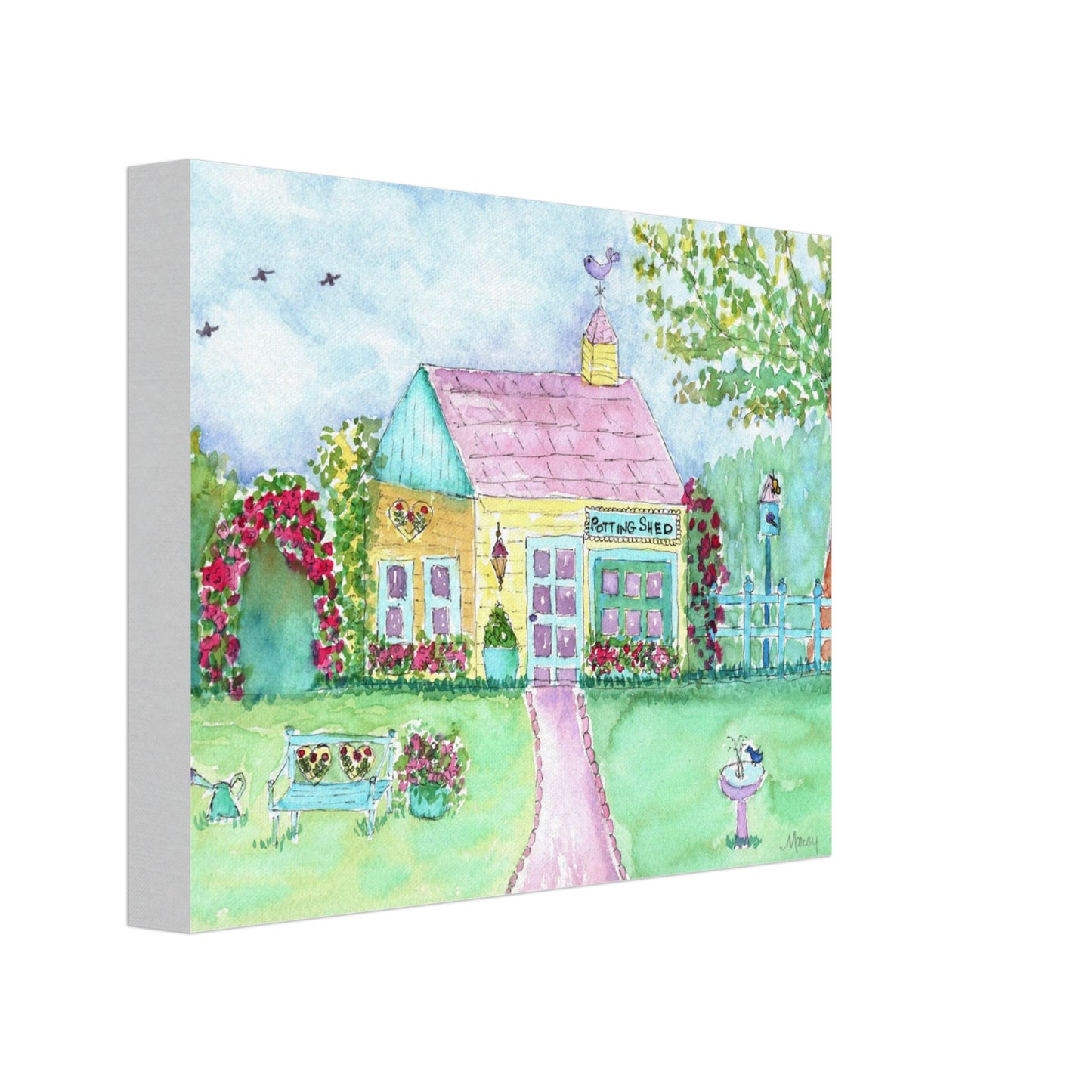 Fantasy Potting Shed on Stretched Canvas