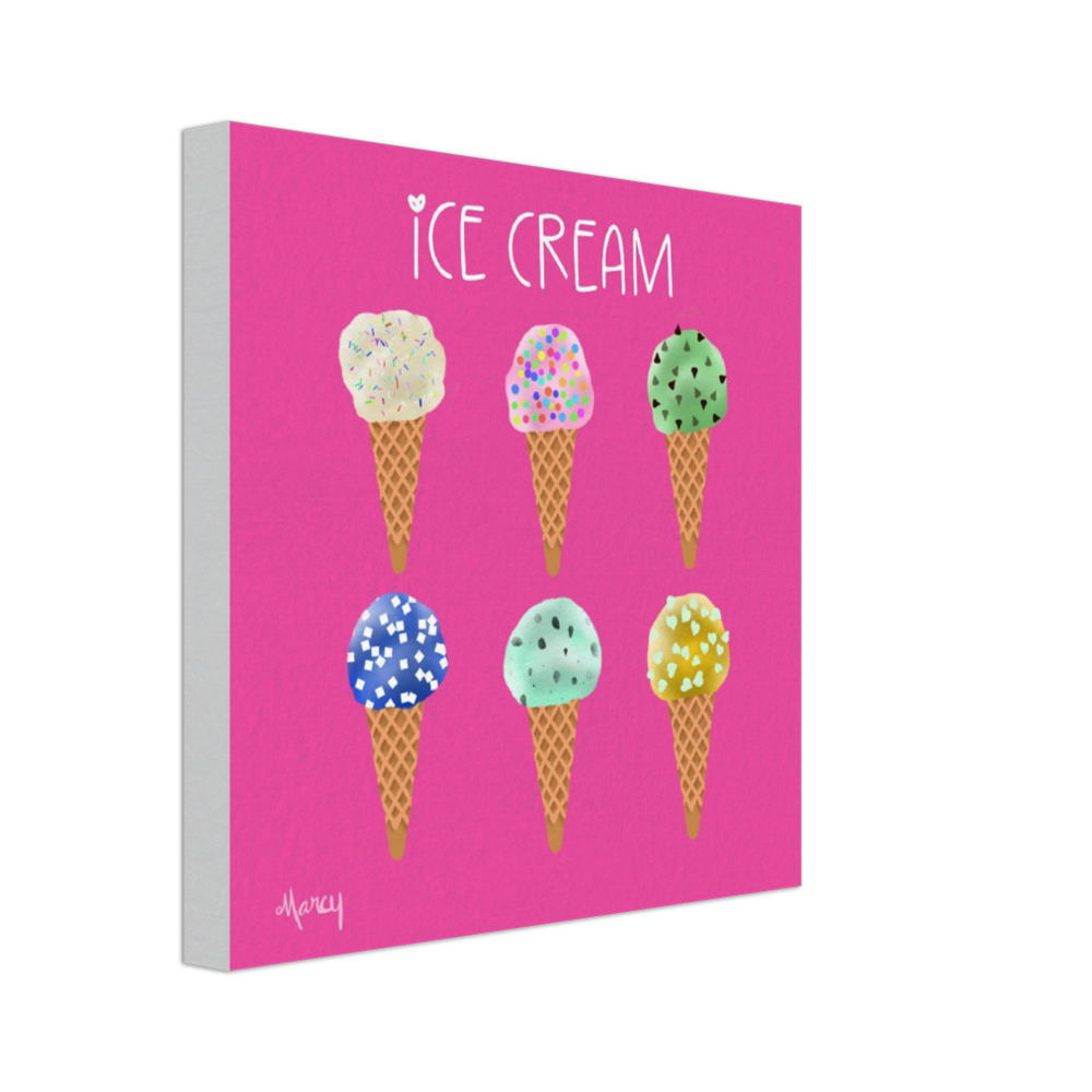 Ice Cream on Stretched Canvas