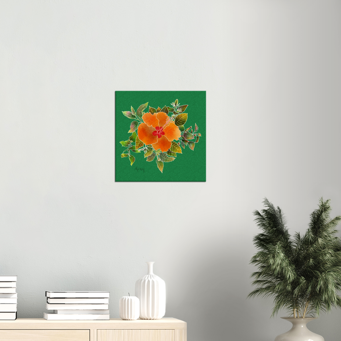Hibiscus of the Month — March on Stretched Canvas